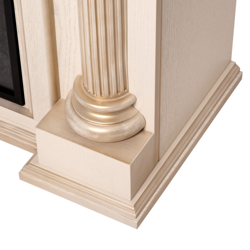 Каминокомплект LONDON/ЛОНДОН Бежевый дуб с золотой патиной с очагом Электроочаг FIRESPACE/ФАЕРСПЕЙС 33 фото 5