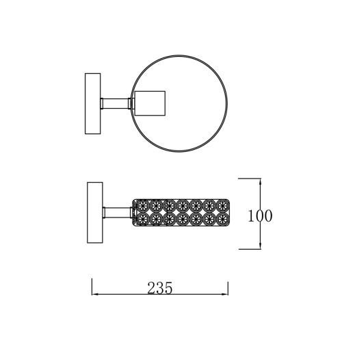 Настенный светильник Escada 679/1A E27*60W Black/Wood фото 2 Настенный светильник Escada 679/1A E27*60W Black/Wood фото 2