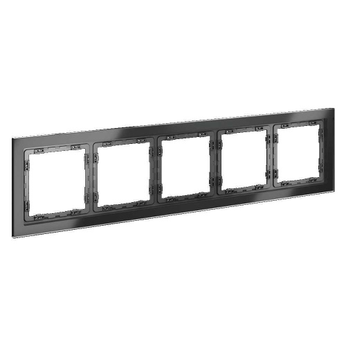 Рамка стеклянная Voltum S70 на 5 постов, (графит, стекло) VLS110507 Рамка стеклянная Voltum S70 на 5 постов, (графит, стекло) VLS110507