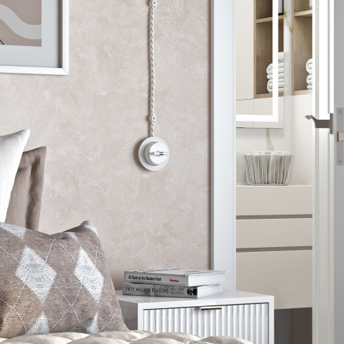 Переключатель/выключатель одноклавишный Vintage белый матовый/хром W5812050 фото 3 Переключатель/выключатель одноклавишный Vintage белый матовый/хром W5812050 фото 3