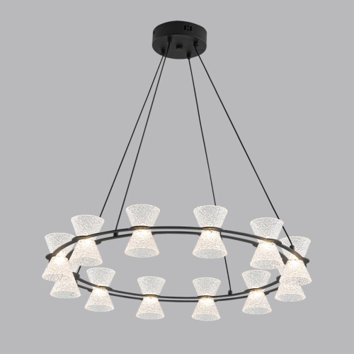 8341/42L LEDIO LN26 228 черный/прозрачный металл/акрил Люстра подвесная LED 42W 3000K 220V VINORA фото 3 8341/42L LEDIO LN26 228 черный/прозрачный металл/акрил Люстра подвесная LED 42W 3000K 220V VINORA фото 3