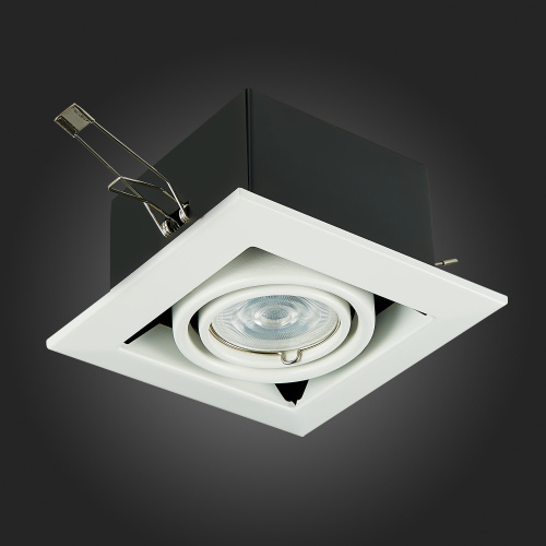 ST250.558.01 Св-к встр. Черный, Белый GU10 1*50W  IP20 L126xW126xH70 220V Без ламп Встраиваемые светильники фото 5