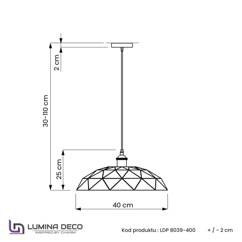 Подвесной светильник Lumina Deco Grosetto LDP 8039-400 BK+MD фото 2