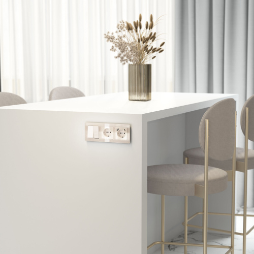 Розетка с заземлением и шторками (айвори акрил) W1171143 фото 4 Розетка с заземлением и шторками (айвори акрил) W1171143 фото 4