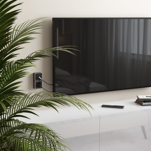 ТВ-розетка оконечная Gallant черный/хром W5083035 фото 2 ТВ-розетка оконечная Gallant черный/хром W5083035 фото 2