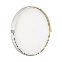 7646/DL PALE SN 189 Светильник пластик/белый/золотой LED 48Вт 4000К D390 IP43 OLIDI WHITE