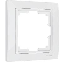 Рамка из поликарбоната на 1 пост Snabb Basic белый W0012001