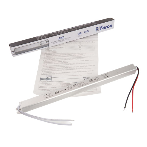 Трансформатор электронный для светодиодной ленты 48W 12V (драйвер), LB001 FERON фото 2