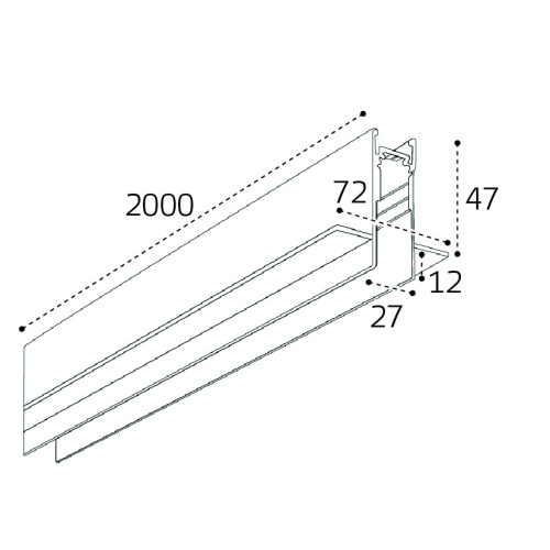 IT012-5030 black встраиваемый магнитный шинопровод фото 3 IT012-5030 black встраиваемый магнитный шинопровод фото 3