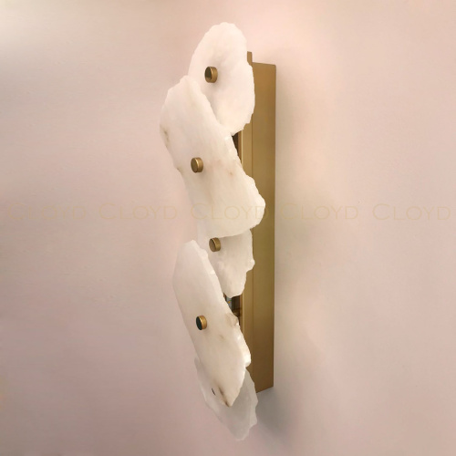 Бра Cloyd KNOSS-A W1 / выс. 51 см - алебастр - латунь (арт.20270)