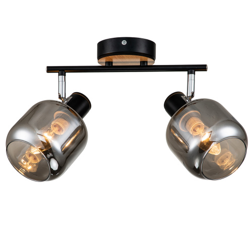 Спот Escada 10177/2A E14*40W Black/Chrome/Wood фото 4