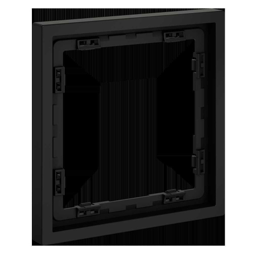 Рамка пластиковая Voltum S70 на 1 пост, (черный матовый) VLS100108