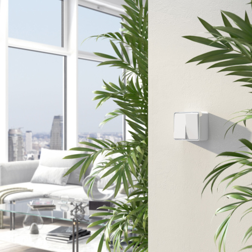 Выключатель двухклавишный Gallant белый W5020001 фото 3 Выключатель двухклавишный Gallant белый W5020001 фото 3