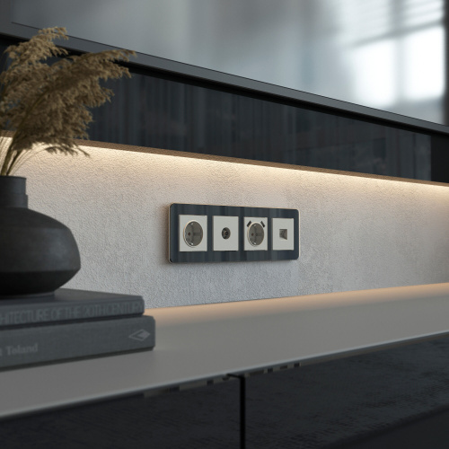 Накладка для розетки USB (дымчатый) W1279504 фото 2