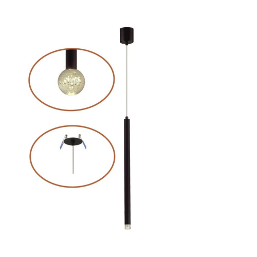 4373/3LA HIGHTECH ODL26 279 Подвесной светильник черный/хрустальн. стекло/металл IP20 LED 3W 400Лм 3000K 220-240V FIANO 4373/3LA HIGHTECH ODL26 279 Подвесной светильник черный/хрустальн. стекло/металл IP20 LED 3W 400Лм 3000K 220-240V FIANO