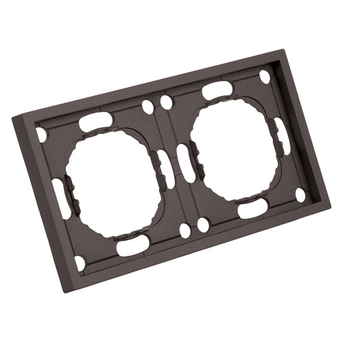 Рамка STEKKER, PFR00-5002-09 2-местная, серия Эмили, антрацит, soft touch фото 3