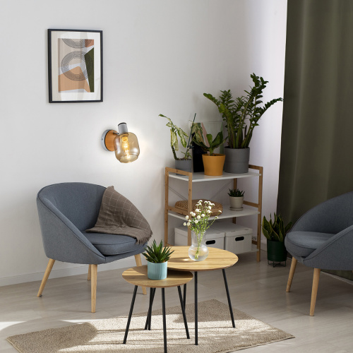 Спот Escada 10177/1A E14*40W White/Chrome/Wood фото 2 Спот Escada 10177/1A E14*40W White/Chrome/Wood фото 2