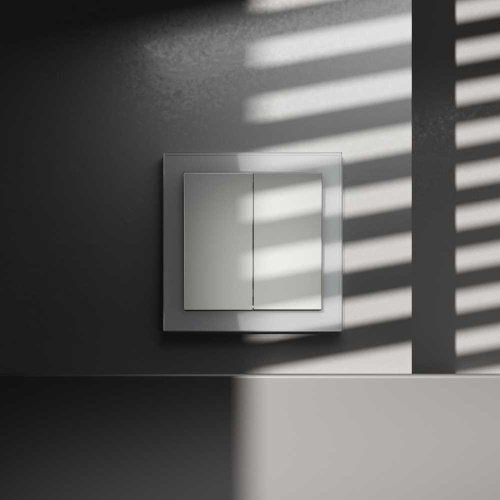 Перекрестный переключатель встраиваемый S70 двухклавишный 10А, (сталь) Voltum VLS020505 Перекрестный переключатель встраиваемый S70 двухклавишный 10А, (сталь) Voltum VLS020505