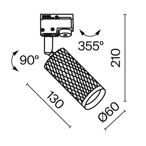 Трековый светильник Technical TR011-1-GU10-W фото 4