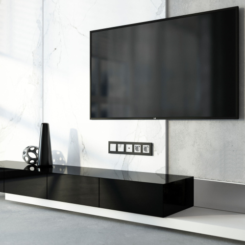 Рамка из поликарбоната на 5 постов Slab черный софт W0052908 фото 3 Рамка из поликарбоната на 5 постов Slab черный софт W0052908 фото 3