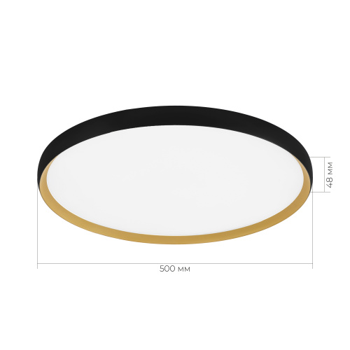 SLE1810-402-01 Светильник потолочный Черный, Золотистый/белая LED 1*42W 4000K HELST фото 2