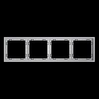 Рамка пластиковая S70 на 4 поста, (серый) Voltum VLS100416