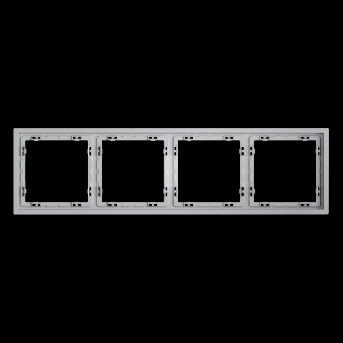 Рамка пластиковая S70 на 4 поста, (серый) Voltum VLS100416 Рамка пластиковая S70 на 4 поста, (серый) Voltum VLS100416