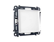 Комплект механизма 1-кл проходного выключателя AMBRELLA VOLT с подсветкой 5600K ALFA Белый матовый QUANT (AP1220, VM105, G25W) MA122035