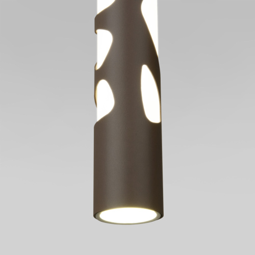 Подвесной светодиодный светильник DLR037 12W 4200K кофейный фото 3