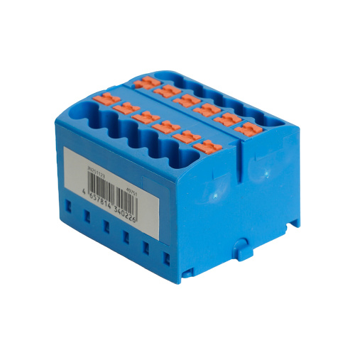Зажим блочный (групп) для распред.тока нагрузки push-in на 12 точек, сеч 2,5 мм2, 450V, 24А, синий LD580 PTFIX 12/25 фото 5