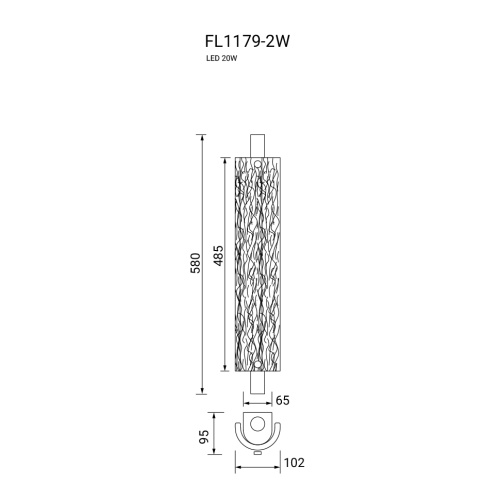 Бра Rudeza Chrome FL1179-2W фото 3