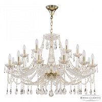 Люстра хрустальная 107/12+6/360 G Bohemia Ivele Crystal (Богемия Ивеле Кристалл)