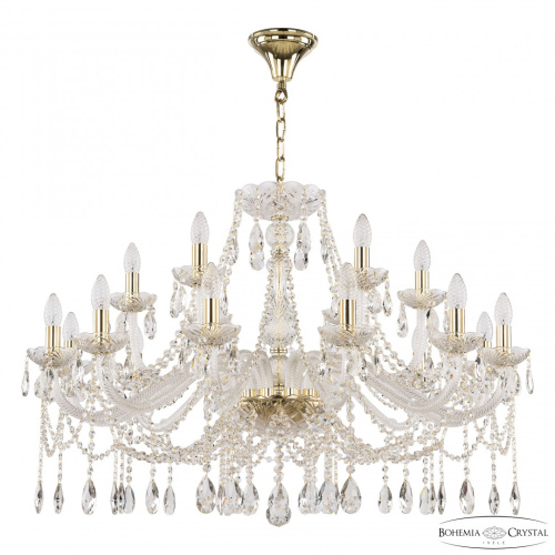 Люстра хрустальная 107/12+6/360 G Bohemia Ivele Crystal (Богемия Ивеле Кристалл) Люстра хрустальная 107/12+6/360 G Bohemia Ivele Crystal (Богемия Ивеле Кристалл)
