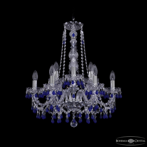 Люстра хрустальная 1410/6+3/195/h-63 Ni V3001 Bohemia Ivele Crystal (Богемия Ивеле Кристалл)