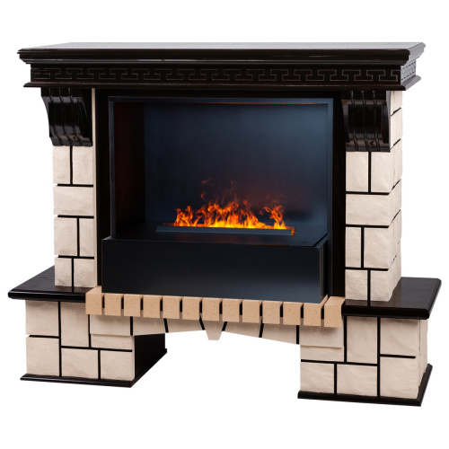 Электрокамин RealFlame Stone 26 AO античный дуб с очагом 3D Cassette 630 Black Panel фото 2 Электрокамин RealFlame Stone 26 AO античный дуб с очагом 3D Cassette 630 Black Panel фото 2