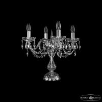 Настольная лампа с хрустальными подвесками 1402L/4/141-39 Ni Bohemia Ivele Crystal (Богемия Ивеле Кристалл)