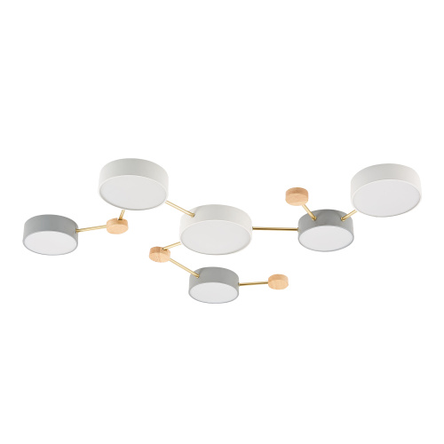 SLE600102-06 Светильник потолочный Золотистый, Светлое дерево/Белый, Серый LED 6*15W 4000K DOSSENA фото 6
