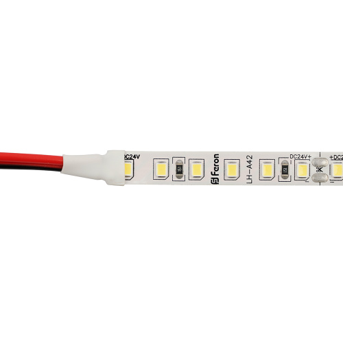 Светодиодная LED лента Feron LS501, 120SMD(2835)/м 11Вт/м 24V 30000*8*1.22мм 4000К 30м IP20 фото 7
