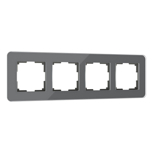 Рамка из стекла на 4 поста Elite графит W0042440 Рамка из стекла на 4 поста Elite графит W0042440