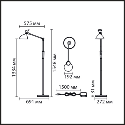 8331/15FL LEDIO LN26 458 черный, металл/пластик Торшер LED 15W 3000/4000/6000K 220-240V ССТ/диммер HORSA 8331/15FL LEDIO LN26 458 черный, металл/пластик Торшер LED 15W 3000/4000/6000K 220-240V ССТ/диммер HORSA