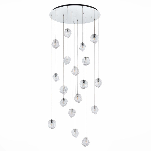 SL1175.103.18 Светильник подвесной ST-Luce Хром/Прозрачный E14 18*40W PORTICI фото 3