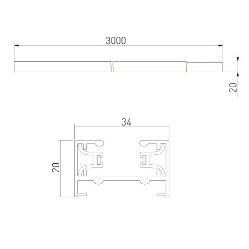 Однофазный шинопровод белый 3м 85081/00 фото 7