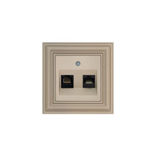 Розетка RJ45/RJ11 Liregus Retro кремовый омбре 29-138 Розетка RJ45/RJ11 Liregus Retro кремовый омбре 29-138