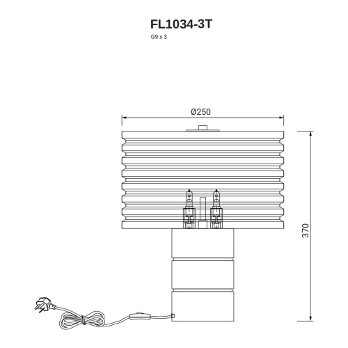 Настольная лампа Encanto FL1034-3T фото 7