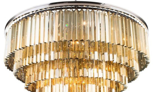 Люстра Odeon 10A chrome/amber фото 2