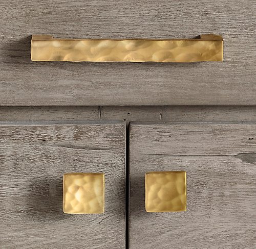 Ручка-кнопка Alden L.3.2 Hammered Brass фото 2