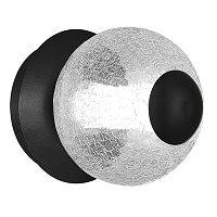 SL6120.401.01 Светильник настенный ST-Luce Черный/Прозрачное кракелированное стекло LED 1*8,5W 3000K PEEK