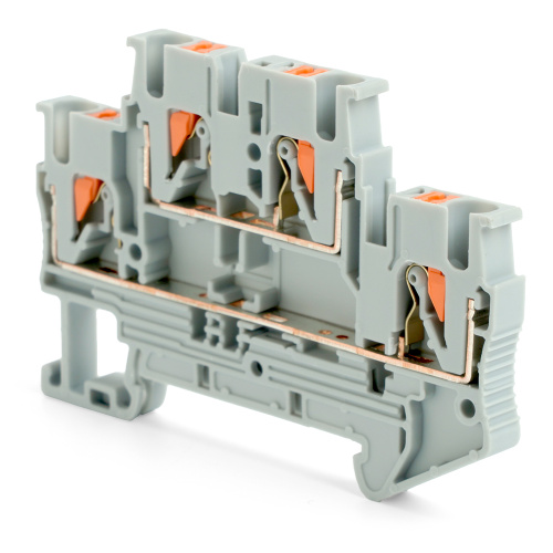 Зажим пружинный, 4-проводной проходной ЗНИ - 2,5 ,JXB PT 2,5 , серый LD575-1-25 фото 4