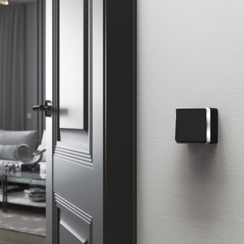 Выключатель одноклавишный проходной Gallant черный/хром W5012035 фото 3