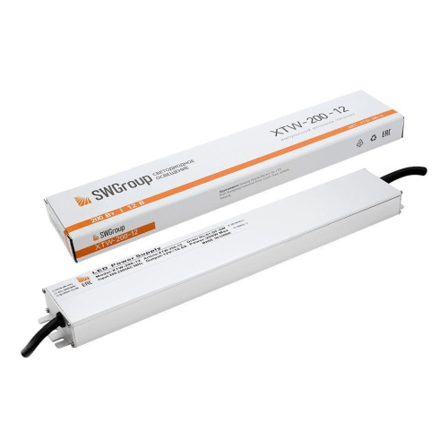 Блок питания SWG 12V 200W IP67 16,6A XTW-200-12 003071 Блок питания SWG 12V 200W IP67 16,6A XTW-200-12 003071